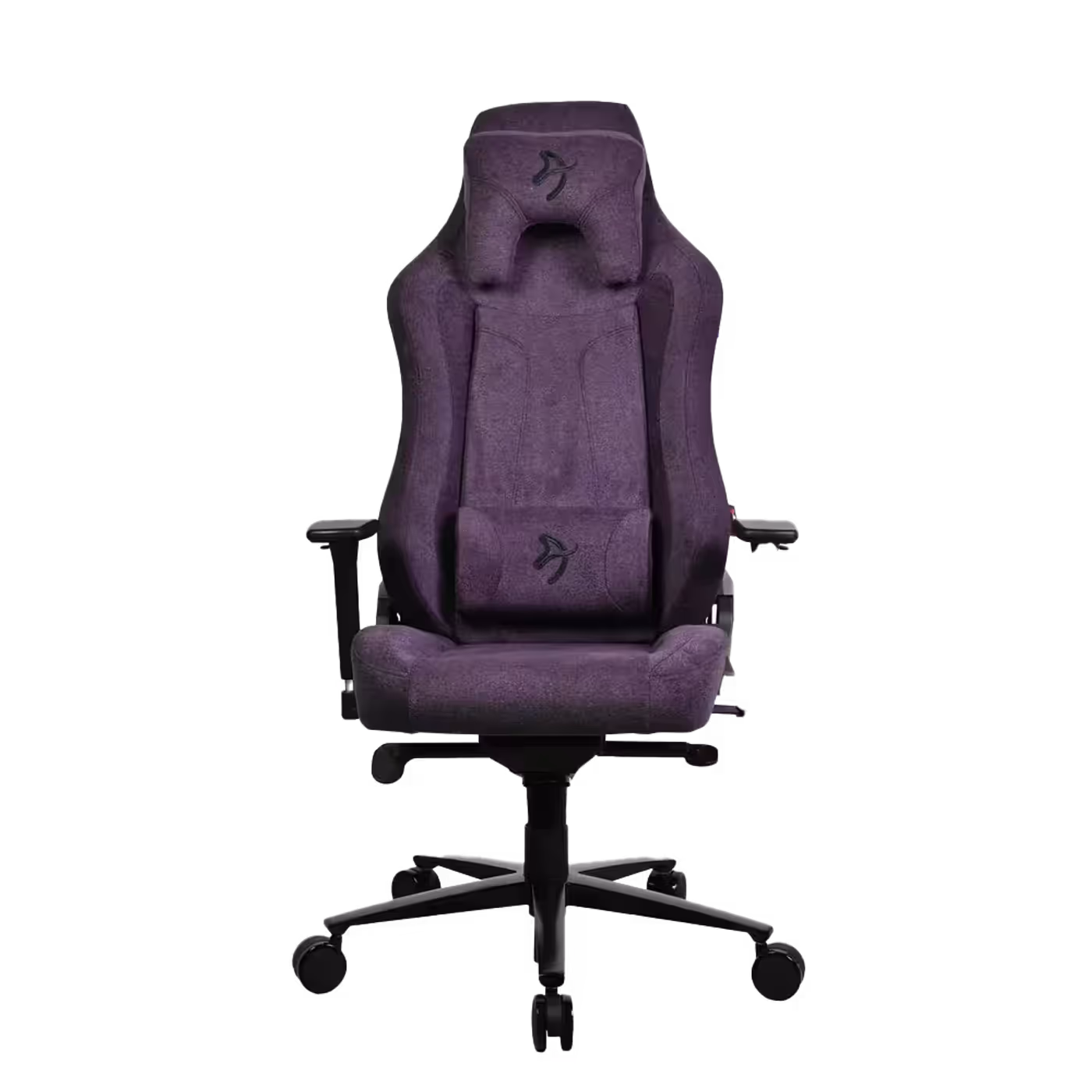 Arozzi Vernazza Soft Fabric chair in purple, front view