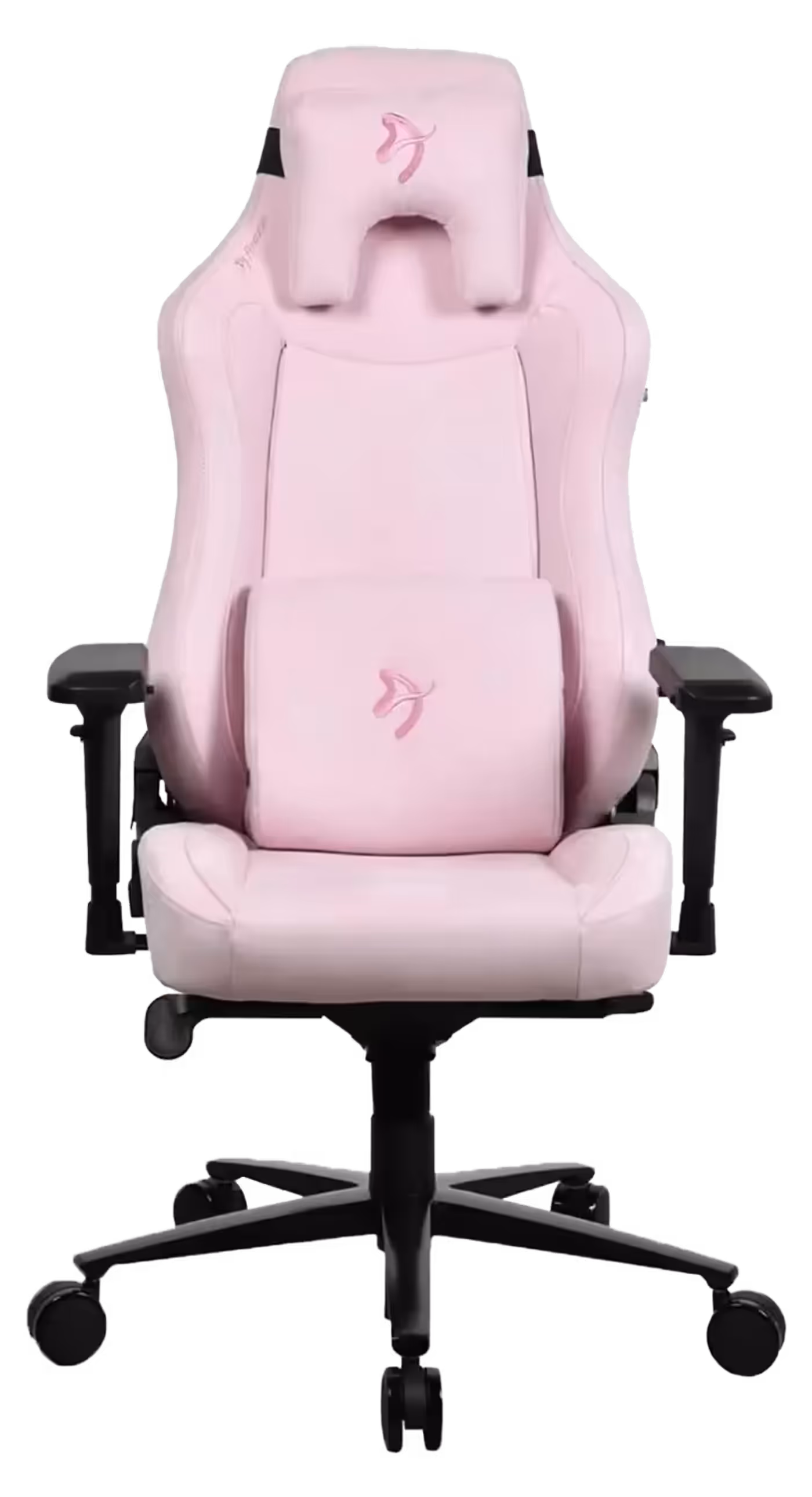 Arozzi Vernazza Supersoft gaming chair in pink, front view