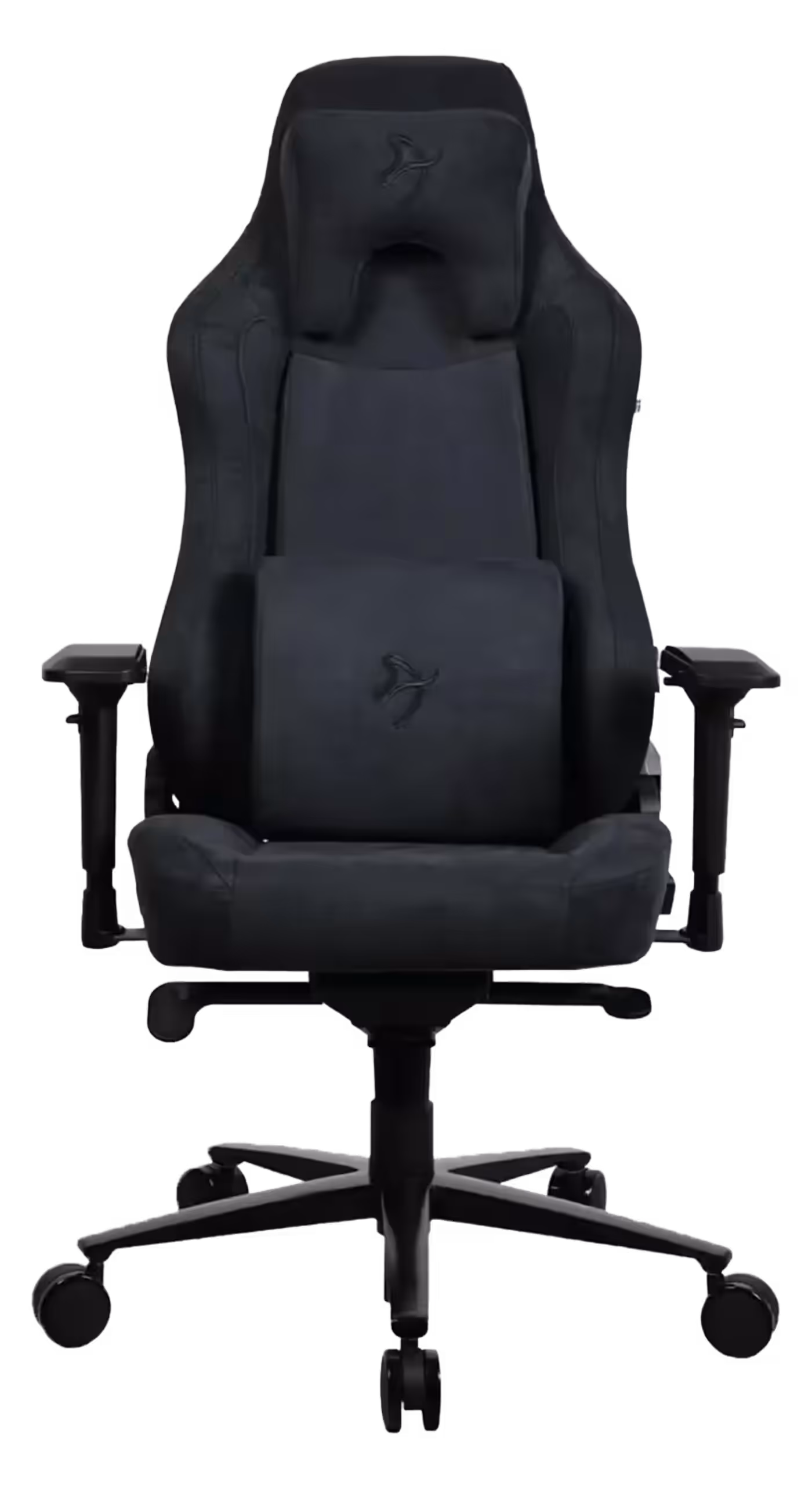 Arozzi Vernazza Supersoft gaming chair in pure black, front view