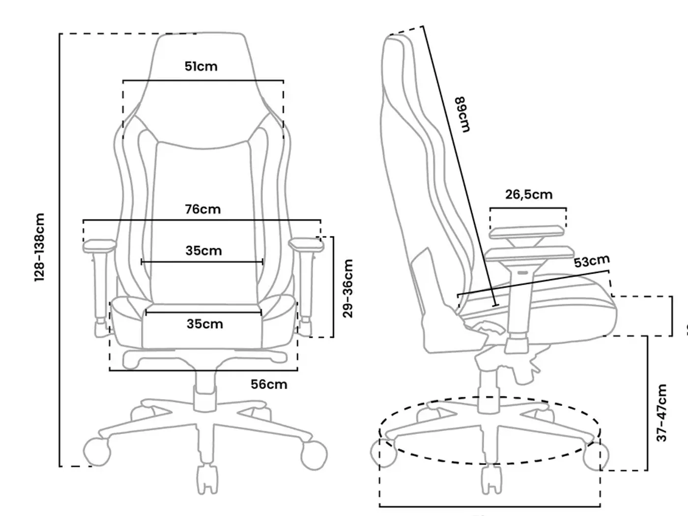 Vernazza XL large ergonomic gaming chair Forest Green