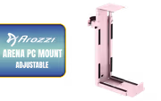 Arozzi Arena PC Mount - Pink | Adjustable Steel Bracket - image 1