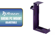 Arozzi Arena PC Mount Purple | Adjustable Under-Desk Mount - image 1