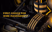 AsiaHorse 4-Piece Sleeved PSU Extension Cable Kit, Black & Gold - image 10
