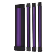 AsiaHorse 4-Piece Sleeved PSU Extension Cable Kit, Black & Purple - image 2