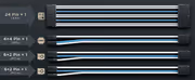 AsiaHorse 4-Piece Sleeved PSU Extension Cable Kit, Black White & Blue - image 6