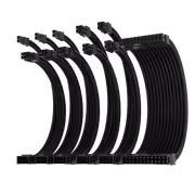 AsiaHorse 6-Piece Sleeved PSU Extension Cable Kit, Black - image 2