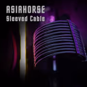AsiaHorse 6-Piece Sleeved PSU Extension Cable Kit, Black - image 5