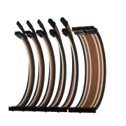 AsiaHorse 6-Piece Sleeved PSU Extension Cable Kit, Black & Brown - image 2