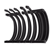 AsiaHorse 6-Piece Sleeved PSU Extension Cable Kit, Black & Grey - image 2