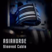 AsiaHorse 6-Piece Sleeved PSU Extension Cable Kit, Black & Grey - image 4