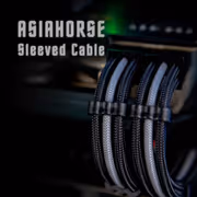 AsiaHorse 6-Piece Sleeved PSU Extension Cable Kit, Black & Grey - image 9