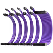 AsiaHorse 6-Piece Sleeved PSU Extension Cable Kit, Purple - image 2