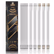 AsiaHorse 6-Piece Sleeved PSU Extension Cable Kit, Transparent White - image 2