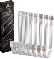 AsiaHorse 6-Piece Sleeved PSU Extension Cable Kit, Transparent White - image 3