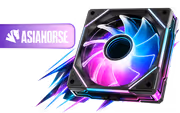 AsiaHorse Amici 5GT 120mm ARGB Case Fan, Black Single - image 1