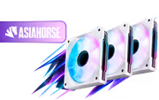 AsiaHorse Amici 5GT 120mm ARGB Reverse Case Fans, White 3-Pack - image 1
