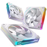 AsiaHorse Amici Pro 120mm ARGB Case Fans, White 3-Pack - image 2