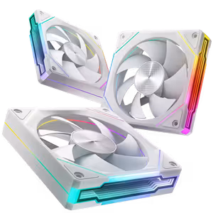 AsiaHorse Amici Pro 120mm ARGB Case Fans, White 3-Pack - image 2