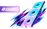 AsiaHorse Dawn Pro 120mm ARGB White Reverse Fan 3-Pack - image 1
