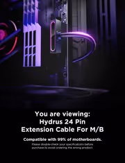 AsiaHorse Hydrus ARGB 24-Pin PSU Extension Cable, Black - image 3