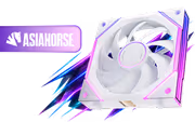 AsiaHorse Nyota Ultra 120mm ARGB Case Fan, White Single - image 1