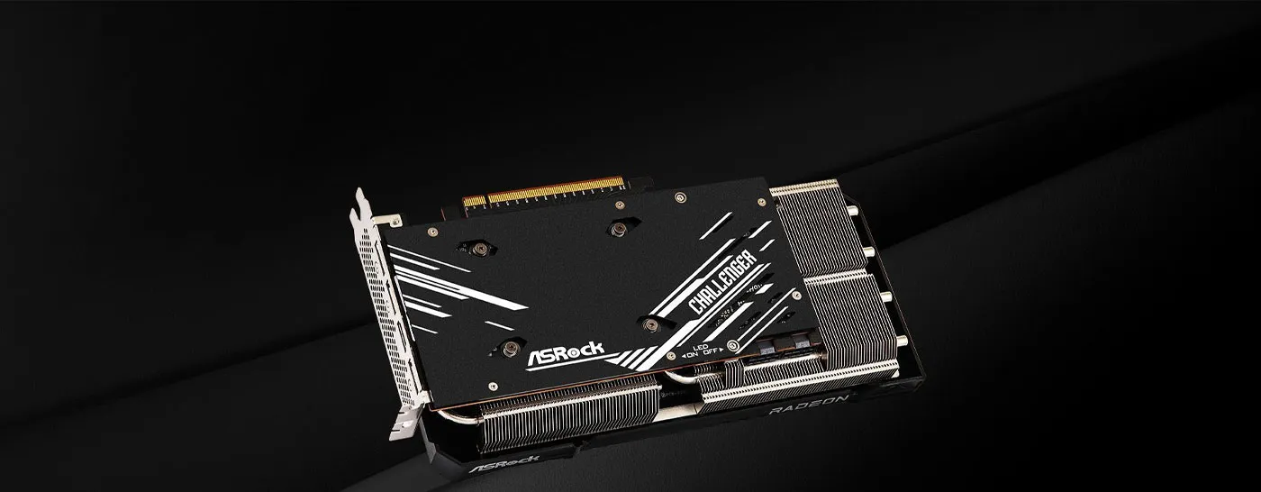 Stylish Metal Backplate of ASRock Graphics Card