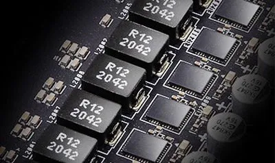 Premium 100A Power Choke on ASRock Graphics Card