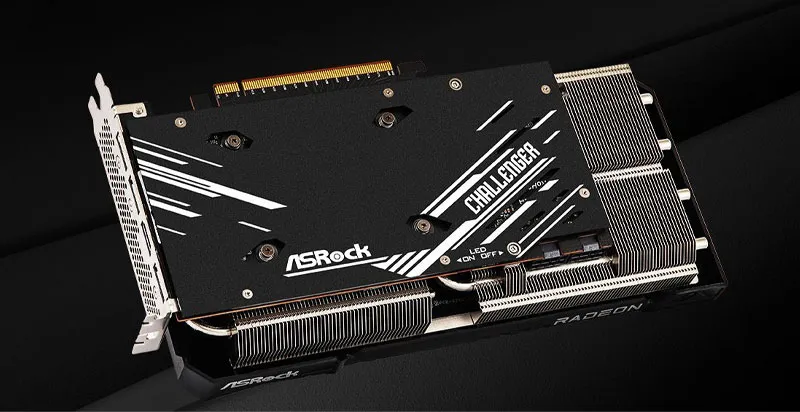 Stylish Metal Backplate of ASRock Graphics Card