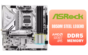 asrock-b850m-steel-legend-wifi-am5-motherboard asrock-b850m-steel-legend-wifi-am5-motherboard - Image 1