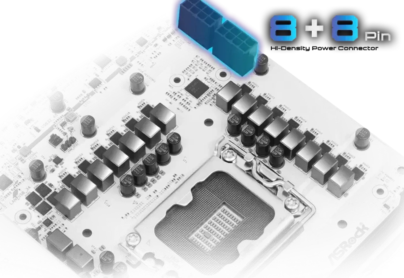 Hi-Density Power Connector designed for stable high-current overclocking support