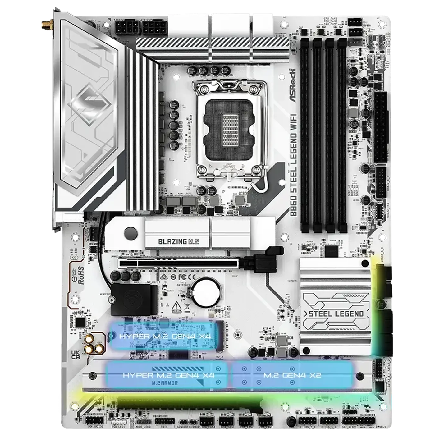 PCIe Gen5 Blazing M.2 slot capable of 128Gb/s transfer speeds