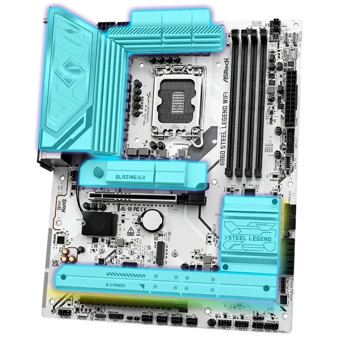 XXL aluminum M.2 heatsink for superior thermal dissipation
