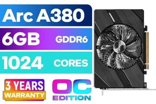 ASRock Intel Arc A380 ITX 6GB OC Graphics Card - Image 1