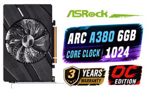 ASRock Intel Arc A380 ITX 6GB OC Graphics Card - Image 1