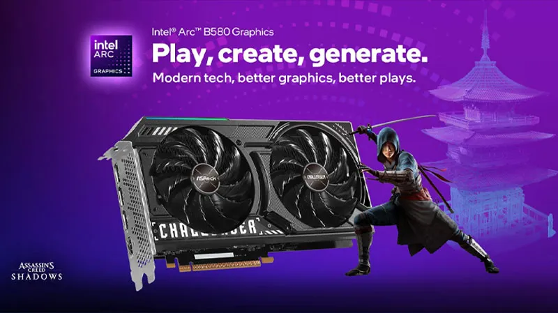 ASRock Intel ARC B580 Challenger OC 12GB GDDR6 GPU | Evetech