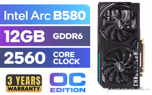 ASRock Intel ARC B580 Challenger 12GB OC GDDR6 Graphics Card ASRock Intel ARC B580 Challenger 12GB OC GDDR6 Graphics Card - Image 1