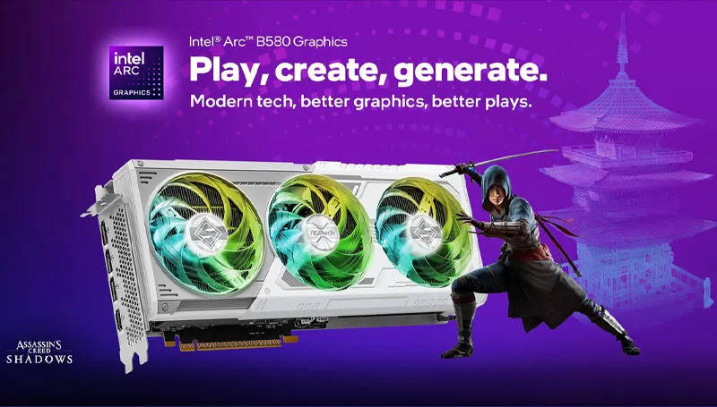 ASRock Intel ARC B580 Graphics Card Showcased