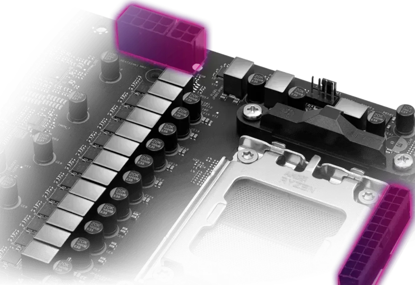 Motherboard VRM power phase design illustration