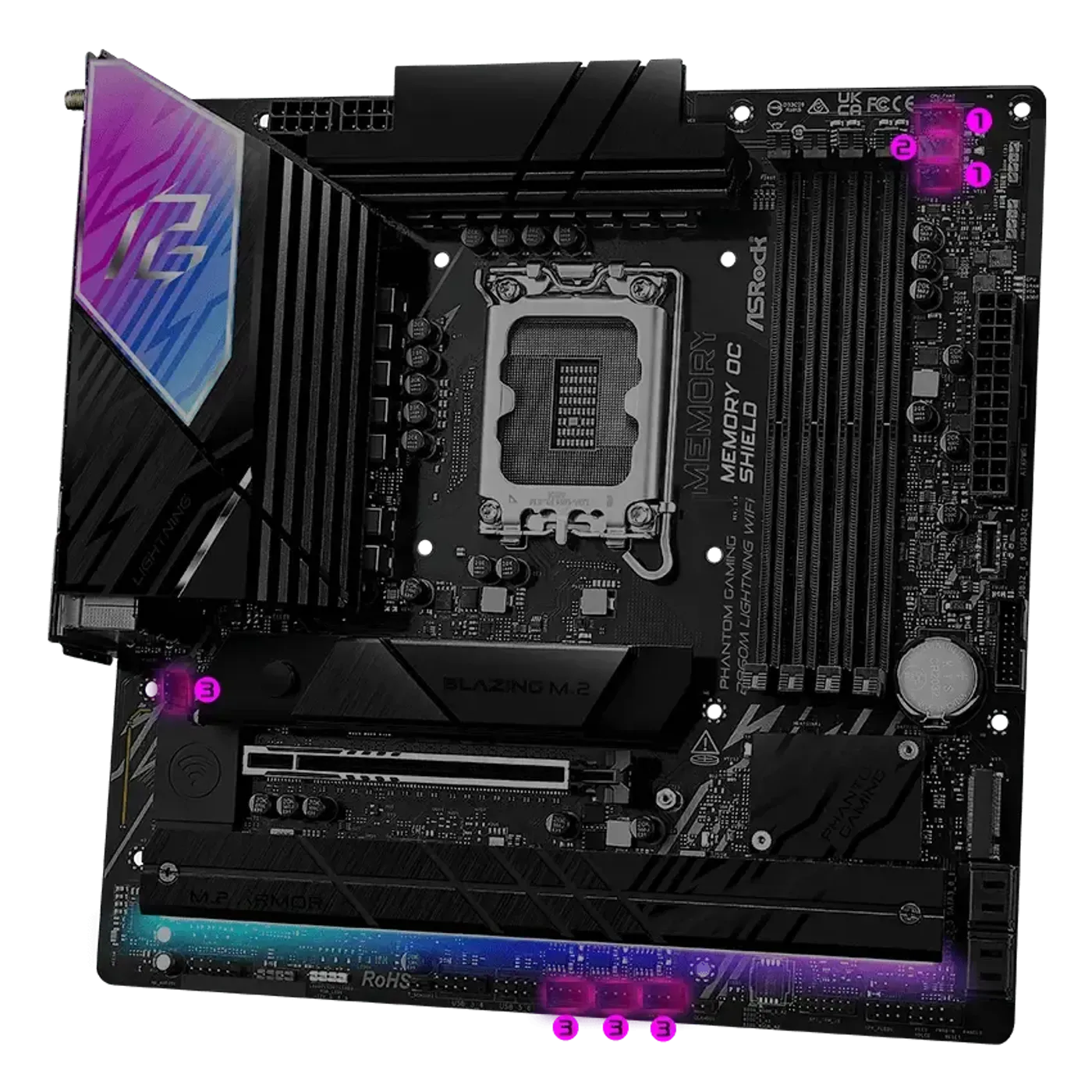 Intelligent Cooling Design showing Aluminum Heatsinks and fan/thermistor headers