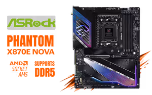 ASRock Phantom Gaming X870E Nova WIFI Motherboard ASRock Phantom Gaming X870E Nova WIFI Motherboard - Image 1