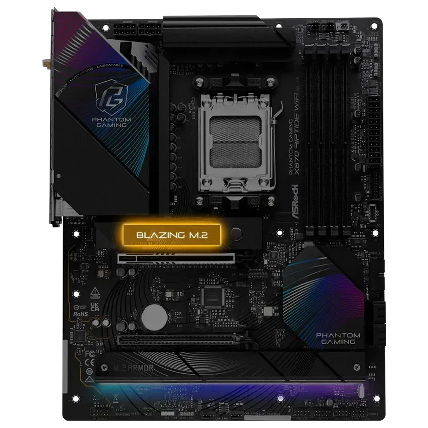 PCIe Gen5 Blazing M.2 slot indicating next-gen NVMe speed