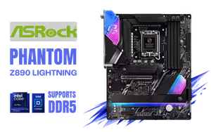ASRock Phantom Gaming Z890 Lightning Intel Motherboard ASRock Phantom Gaming Z890 Lightning Intel Motherboard - Image 1