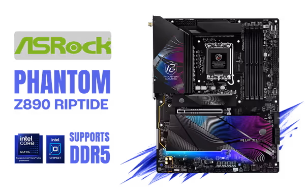 ASRock Phantom Gaming Z890 Riptide ATX DDR5 Motherboard - image 1 ASRock Phantom Gaming Z890 Riptide ATX DDR5 Motherboard - image 1