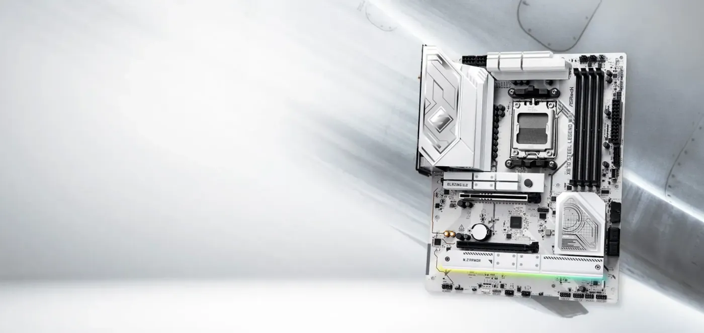 ASRock X870 Steel Legend WIFI Motherboard - Desktop View