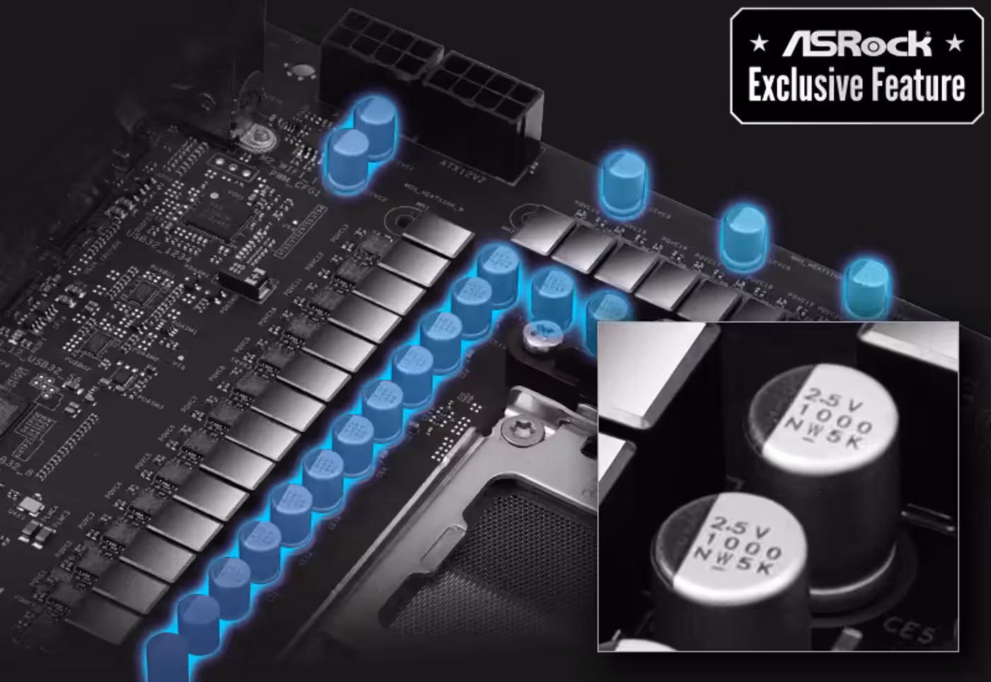 Durable 1000uF capacitors providing stable power and reduced electrical ripple