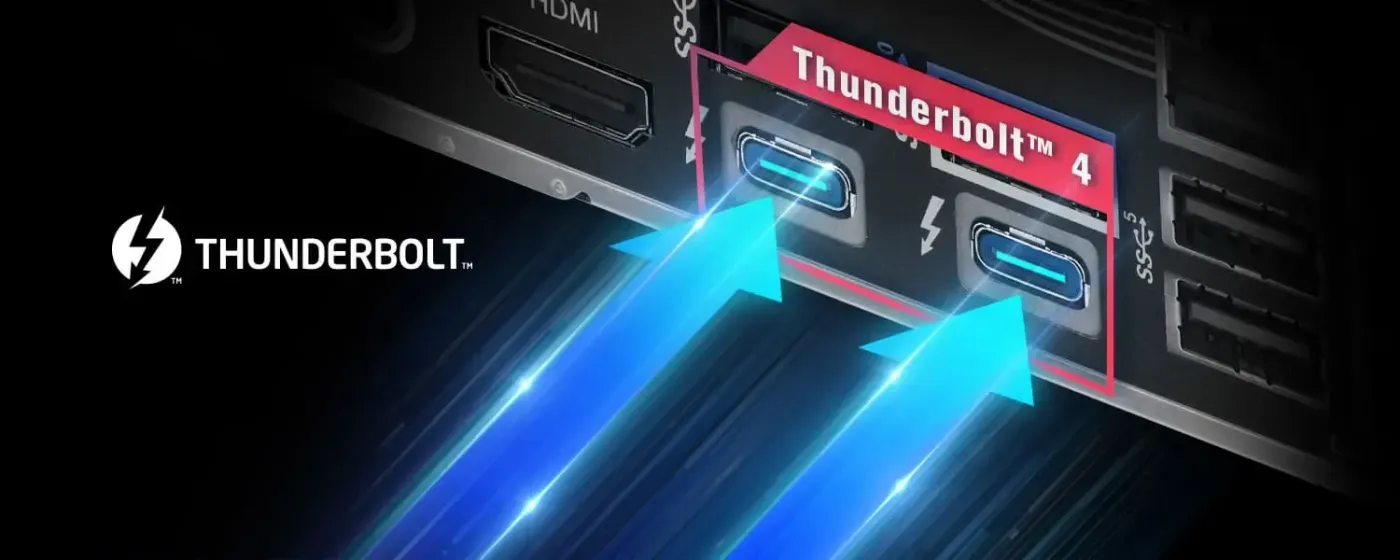 Thunderbolt 4 Type-C port on the ASRock Z890 LiveMixer rear panel