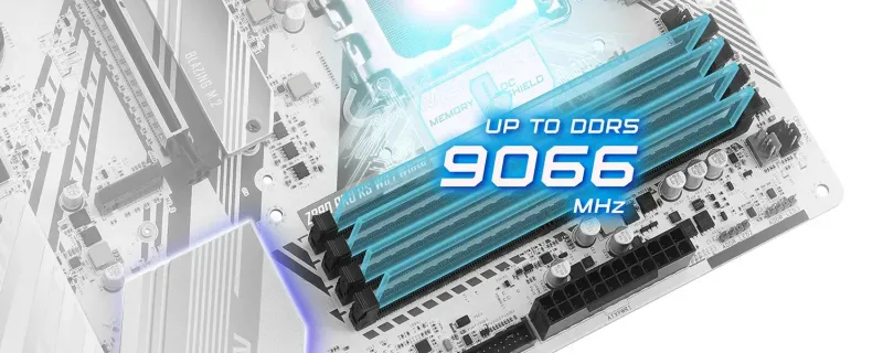 DDR5 XMP and EXPO overclocking support on the Z890 Pro RS memory area