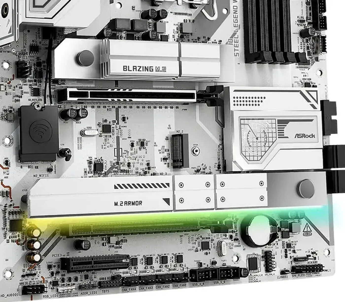 XXL aluminium alloy M.2 heatsink with its toolless quick-release catch