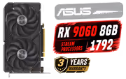 ASUS Dual Radeon RX 9060 8GB GDDR6 Video Card - image 1