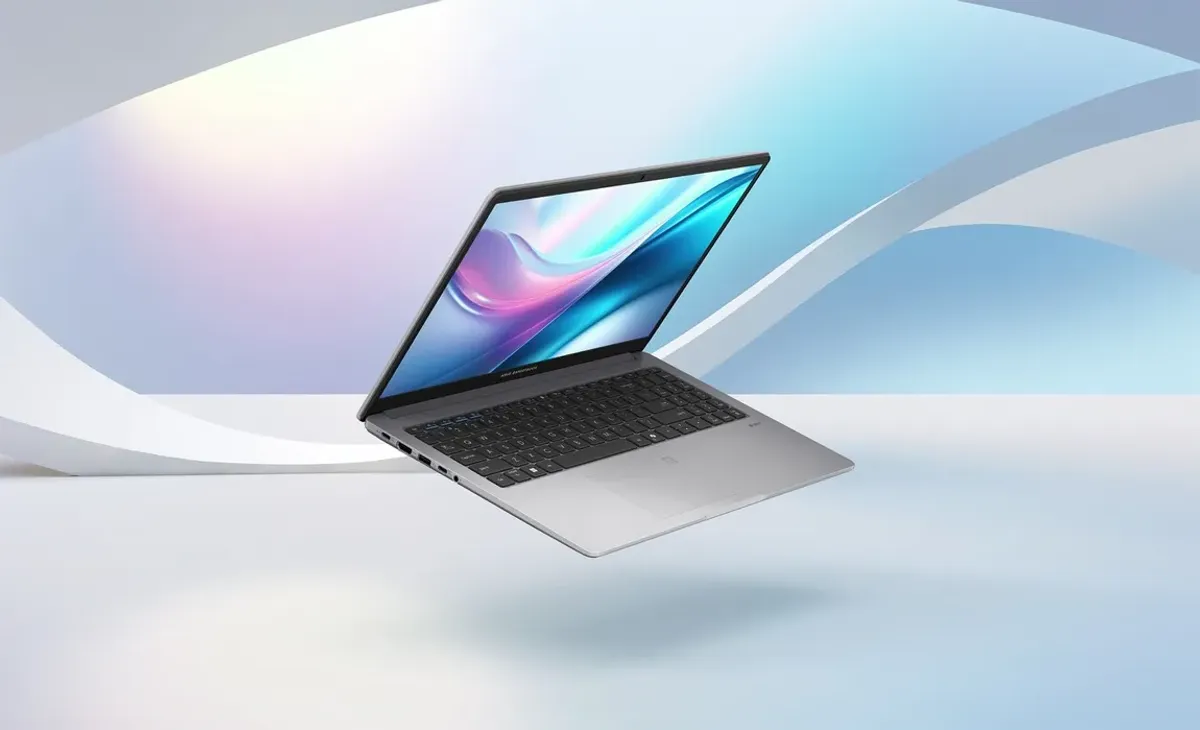 ASUS ExpertBook P1 portable laptop featuring a lightweight and elegant professional design